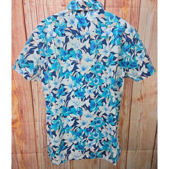 American Eagle Mens XXL Short Sleeve Floral Button-Up Shirt - Picture 2 of 8